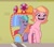 Size: 337x295 | Tagged: safe, screencap, shiny sparks, strawberry blonde, earth pony, pony, another pony's trash, g5, my little pony: tell your tale, spoiler:g5, spoiler:my little pony: tell your tale, animation error, cropped, female, mare, open mouth, open smile, rickshaw, smiling