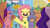 Size: 3410x1920 | Tagged: safe, screencap, cherry flyaway, feather clips, pipp petals, posey bloom, shiny sparks, sunny starscout, earth pony, pegasus, pony, unicorn, another pony's trash, g5, my little pony: tell your tale, spoiler:g5, spoiler:my little pony: tell your tale, spoiler:tyts01e23, eyes closed, female, high res, male, mane stripe sunny, mare, open mouth, open smile, smiling, stallion, youtube link