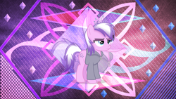 Size: 3840x2160 | Tagged: safe, artist:anime-equestria, artist:laszlvfx, edit, diamond tiara, earth pony, pony, g4, 4k, alternate hairstyle, clothes, eyebrows, female, frown, high res, hoodie, lidded eyes, mare, older, older diamond tiara, solo, wallpaper, wallpaper edit