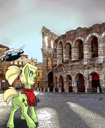 Size: 2873x3499 | Tagged: safe, artist:mekblue, oc, oc:milli, earth pony, pony, eponafest, high res, irl, italy, photo, ponies in real life, solo, verona