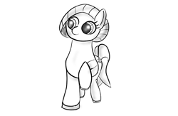 Size: 768x500 | Tagged: safe, artist:free filly, black and white, female, grayscale, hooves, mare, monochrome, simple background, sketch, solo, white background