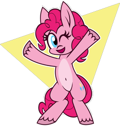 Size: 3827x4035 | Tagged: safe, artist:tridashie, pinkie pie, earth pony, simple background, solo