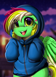 Size: 2601x3549 | Tagged: safe, artist:pridark, oc, oc:gumdrops, pegasus, pony, clothes, high res, hoodie