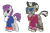 Size: 1280x850 | Tagged: safe, artist:aleximusprime, knight shade, zeb, earth pony, pony, zebra, fanfic:fillie jean, flurry heart's story, g1, g4, celebrity, duo, ear piercing, earring, g1 to g4, generation leap, jewelry, male, michael jackson, necklace, piercing, simple background, singer, stallion, transparent background