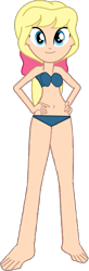 Size: 407x1246 | Tagged: safe, alternate version, artist:legobuilder100, megan williams, human, equestria girls, g4, bikini, bikini bottom, bikini top, clothes, simple background, solo, swimsuit, transparent background