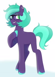 Size: 1883x2596 | Tagged: safe, artist:aztrial, oc, oc only, earth pony, pony, ear piercing, earring, glasses, jewelry, looking at you, piercing, smiling, smiling at you, solo