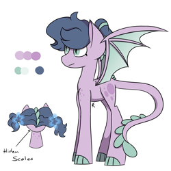 Size: 5511x5511 | Tagged: safe, artist:rainelathepegasus00, oc, oc only, oc:moonstone, dracony, hybrid, claw hooves, dragon wings, fangs, female, interspecies offspring, offspring, parent:rarity, parent:spike, parents:sparity, reference sheet, simple background, slit pupils, solo, white background, wings