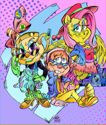 Size: 2445x2903 | Tagged: safe, artist:grotezco, artist:tokiotoyy2k, fluttershy, human, pegasus, g4, 80's fashion, 80s, atari, badge, boombox, chalice, clothes, denim, design, glasses off, hat, high res, humanized, jacket, jeans, leg warmers, makeup, mesh, ms. chalice, necktie, ornaments, pac-man, pants, pose, posing for photo, radio, sarcastic, shoes, skinny, thin