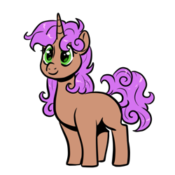 Size: 1029x1029 | Tagged: safe, artist:smirk, oc, oc only, oc:bristlecone, pony, unicorn, female, looking at you, mare, simple background, smiling, solo, white background