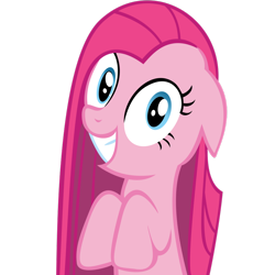 Size: 1024x1024 | Tagged: safe, artist:elboufon, pinkie pie, earth pony, pony, g4, female, mare, pinkamena diane pie, simple background, solo, the fourth wall cannot save you, transparent background, vector