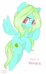Size: 1280x2056 | Tagged: safe, artist:hoochuu, artist:klewgcg, oc, oc only, pegasus, pony, base used, commission, female, mare, pegasus oc, simple background, smiling, solo, white background, wings, ych result