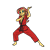 Size: 1000x1000 | Tagged: safe, artist:thatradhedgehog, sunset shimmer, human, equestria girls, g4, cobra kai, eagle fang karate, karate, karate kid, simple background, solo, transparent background