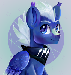 Size: 3600x3800 | Tagged: safe, artist:ske, oc, oc only, pegasus, pony, high res, looking at you, neckerchief, smiling, solo, sparkles, trade