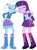 Size: 617x840 | Tagged: safe, artist:suzanflour508, trixie, twilight sparkle, human, equestria girls, g4, eyes closed, female, lesbian, ship:twixie, shipping, siblings, simple background, sisters, white background