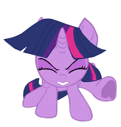 Size: 1280x1342 | Tagged: safe, artist:benpictures1, twilight sparkle, alicorn, pony, g4, my little pony: the movie, cute, eyes closed, female, frog (hoof), gritted teeth, inkscape, mare, simple background, solo, teeth, transparent background, twiabetes, twilight sparkle (alicorn), underhoof, vector