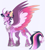 Size: 1171x1306 | Tagged: safe, artist:wanderingpegasus, twilight sparkle, alicorn, pony, g4, my little pony: friendship is magic, the last problem, alternate design, alternate hairstyle, chest fluff, coat markings, colored ears, colored wings, curved horn, cute, eyebrows, eyebrows visible through hair, facial markings, female, freckles, full body, hoof shoes, horn, jewelry, leonine tail, looking at you, mare, markings, multicolored mane, multicolored tail, multicolored wings, necklace, older, older twilight, older twilight sparkle (alicorn), pale belly, princess twilight 2.0, redesign, regalia, simple background, smiling, smiling at you, snip (coat marking), solo, spread wings, standing, star (coat marking), tail, twiabetes, twilight sparkle (alicorn), unshorn fetlocks, white background, wings