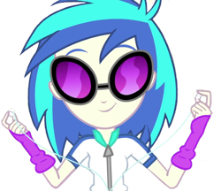 Size: 2634x2277 | Tagged: safe, artist:ytpinkiepie2, edit, edited screencap, screencap, dj pon-3, vinyl scratch, human, equestria girls, g4, music to my ears, background removed, female, high res, looking at you, not a vector, simple background, solo, transparent background