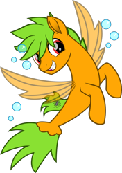 Size: 1956x2781 | Tagged: safe, artist:jamextreme140, oc, oc only, oc:galder rust, pegasus, pony, seapony (g4), my little pony: the movie, simple background, solo, transparent background