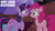 Size: 1280x720 | Tagged: safe, edit, edited screencap, editor:quoterific, screencap, pinkie pie, twilight sparkle, alicorn, earth pony, pony, g4, party pooped, season 5, duo, duo female, female, mare, nervous sweat, smiling, sweat, text, twilight sparkle (alicorn), twilight's castle