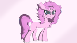 Size: 3840x2160 | Tagged: safe, alternate version, artist:straighttothepointstudio, oc, oc only, oc:materlia harvest, earth pony, pony, g5, blue eyes, chest fluff, digital art, ear fluff, earth pony oc, female, freckles, glasses, happy, high res, looking at you, mare, smiling, smiling at you, solo, unshorn fetlocks