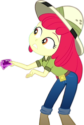 Size: 428x639 | Tagged: safe, edit, edited screencap, screencap, apple bloom, human, equestria girls, g4, my little pony equestria girls: summertime shorts, the canterlot movie club, background removed, simple background, transparent background