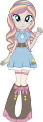 Size: 352x995 | Tagged: safe, artist:raindrop-lily, oc, oc only, oc:raindrop lily, human, equestria girls, g4, belt, boots, clothes, equestria girls-ified, high heel boots, shirt, shoes, simple background, skirt, socks, solo, transparent background