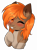 Size: 3295x4430 | Tagged: safe, artist:torihime, oc, oc only, oc:autumn breeze, earth pony, pony, blushing, brown coat, bust, chest fluff, coat markings, colored eartips, ear fluff, eye clipping through hair, eyebrows, eyebrows visible through hair, female, heart, heart eyes, looking at you, mare, one eye closed, orange eyes, orange mane, pale belly, simple background, smiling, smiling at you, socks (coat markings), solo, transparent background, wingding eyes, wink, winking at you