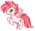 Size: 63x56 | Tagged: safe, artist:kannakiller, oc, oc only, oc:celestial flower, pegasus, pony, base used, female, green eyes, icon, mare, pegasus oc, pink hair, pixel art, simple background, solo, white background, wings