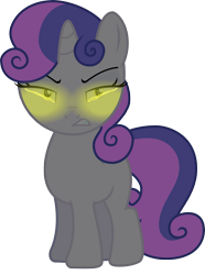 Size: 2423x3251 | Tagged: safe, artist:waleedtariqmmd, sweetie belle, pony, unicorn, g4, .exe, angry, fanart, female, filly, foal, frown, high res, horn, lightning, pinpoint eyes, rainbow.exe, simple background, transparent background