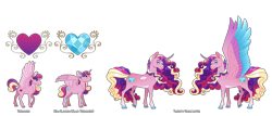 Size: 7000x3000 | Tagged: safe, artist:jackiebloom, princess cadance, alicorn, pegasus, pony, g4, colored wings, female, mare, multicolored wings, pegasus cadance, simple background, solo, transparent background, wings, younger
