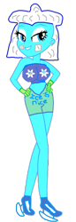 Size: 400x1166 | Tagged: safe, artist:smbros, oc, oc only, oc:snowa chilla, human, equestria girls, g4, big breasts, boots, breasts, clothes, crossover, ear piercing, earring, gloves, humanized, ice flower, ice skates, jewelry, piercing, power up gals, power-up, shoes, simple background, solo, super mario bros., transparent background