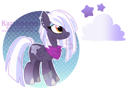 Size: 1024x747 | Tagged: safe, artist:kazziepones, oc, oc only, oc:cloud, pegasus, pony, cover, female, mare, simple background, solo, transparent background