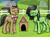 Size: 2732x2048 | Tagged: safe, artist:phutashi, filthy rich, oc, oc:anon-mare, earth pony, pony, g4, bowtie, dialogue, doghouse, duo, female, high res, male, mare, misspelling, stallion