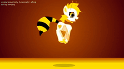 Size: 1920x1080 | Tagged: safe, artist:kittydog, oc, oc only, bee, insect, pony, animated, jumping, music, solo, sound, webm