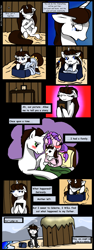 Size: 600x1600 | Tagged: safe, artist:binikastar, oc, oc only, pony, unicorn, blushing, comic, dialogue, father and child, father and daughter, female, filly, foal, horn, male, mare, mother and child, mother and daughter, stallion, unicorn oc