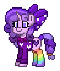 Size: 196x232 | Tagged: safe, artist:dematrix, oc, oc only, oc:cecilia moonhartz, pony, unicorn, pony town, clothes, cute, female, mare, pixel art, simple background, solo, transparent background