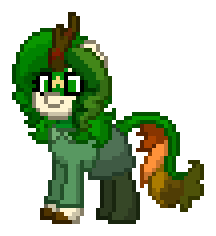 Size: 216x236 | Tagged: safe, artist:dematrix, oc, oc only, oc:cynthia greenleafton, kirin, pony, pony town, clothes, female, pixel art, simple background, solo, transparent background