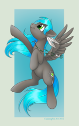 Size: 571x905 | Tagged: safe, artist:cunningfox, oc, oc only, pegasus, pony, female, pegasus oc, solo