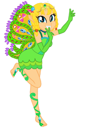 Size: 1280x1920 | Tagged: safe, artist:grievousfan, artist:user15432, artist:yaya54320bases, fairy, human, hylian, equestria girls, g4, barefoot, barely eqg related, base used, clothes, crossover, crown, dress, enchantix, equestria girls style, equestria girls-ified, fairy wings, fairyized, feet, gloves, green dress, green wings, jewelry, linkle, looking at you, necklace, regalia, simple background, smiling, solo, the legend of zelda, transparent background, vector, wings, winx, winx club, winxified