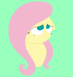 Size: 3938x4151 | Tagged: safe, artist:realgero, fluttershy, pegasus, pony, g4, floppy ears, green background, simple background, solo