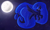 Size: 3200x1943 | Tagged: safe, artist:mc_arts, princess luna, alicorn, pony, g4, flying, moon, sky, stars