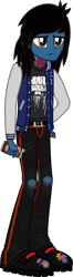 Size: 713x2701 | Tagged: safe, artist:lightningbolt, derpibooru exclusive, human, equestria girls, g4, .svg available, beer can, belt, boots, bring me the horizon, can, clothes, equestria girls-ified, hand on hip, holding, jacket, jeans, linkin park, lip piercing, male, oliver sykes, pants, piercing, ripped jeans, ripped pants, shirt, shoes, show accurate, simple background, solo, svg, tattoo, torn clothes, transparent background, undershirt, vector