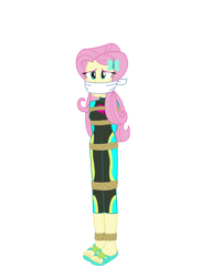 Size: 762x1049 | Tagged: safe, artist:robukun, fluttershy, equestria girls, equestria girls series, forgotten friendship, bondage, bound and gagged, cloth gag, clothes, female, gag, rope, rope bondage, ropes, sandals, simple background, swimsuit, transparent background
