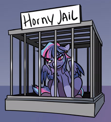 Size: 2111x2313 | Tagged: safe, artist:opalacorn, oc, oc only, pegasus, pony, high res, horny jail, solo