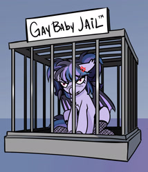 Size: 2045x2388 | Tagged: safe, artist:opalacorn, oc, oc only, bat pony, pony, bat pony oc, gay baby jail, high res, solo