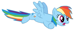 Size: 1096x440 | Tagged: safe, artist:benpictures1, rainbow dash, pegasus, pony, a dog and pony show, g4, cute, dashabetes, female, inkscape, mare, open mouth, palindrome get, simple background, solo, transparent background, vector