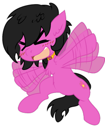 Size: 720x874 | Tagged: safe, artist:an-m, artist:lockhe4rt, edit, oc, oc only, oc:filly anon, earth pony, pony, blushing, chest fluff, cute, ear fluff, emoticlone, eyes closed, female, filly, flailing, flapping, flower, foal, jewelry, necklace, open mouth, simple background, smiling, transparent background, xd