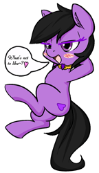 Size: 587x1017 | Tagged: safe, artist:randy, edit, oc, oc only, oc:filly anon, blushing, chest fluff, colored eyelashes, colors of raven, dialogue, ear fluff, eyelashes, female, filly, floating, foal, heart, heart eyes, jewelry, lidded eyes, necklace, passionate, purple eyelashes, simple background, smiling, speech bubble, teen titans go, text, transparent background, wingding eyes