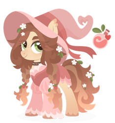 Size: 1024x1093 | Tagged: safe, artist:kabuvee, oc, earth pony, pony, clothes, dress, female, hat, mare, simple background, solo, transparent background, witch hat