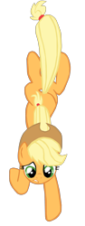 Size: 1280x3400 | Tagged: safe, artist:benpictures1, applejack, earth pony, pony, a dog and pony show, g4, applejack's hat, cowboy hat, cute, falling, female, hat, inkscape, jackabetes, mare, simple background, solo, transparent background, vector